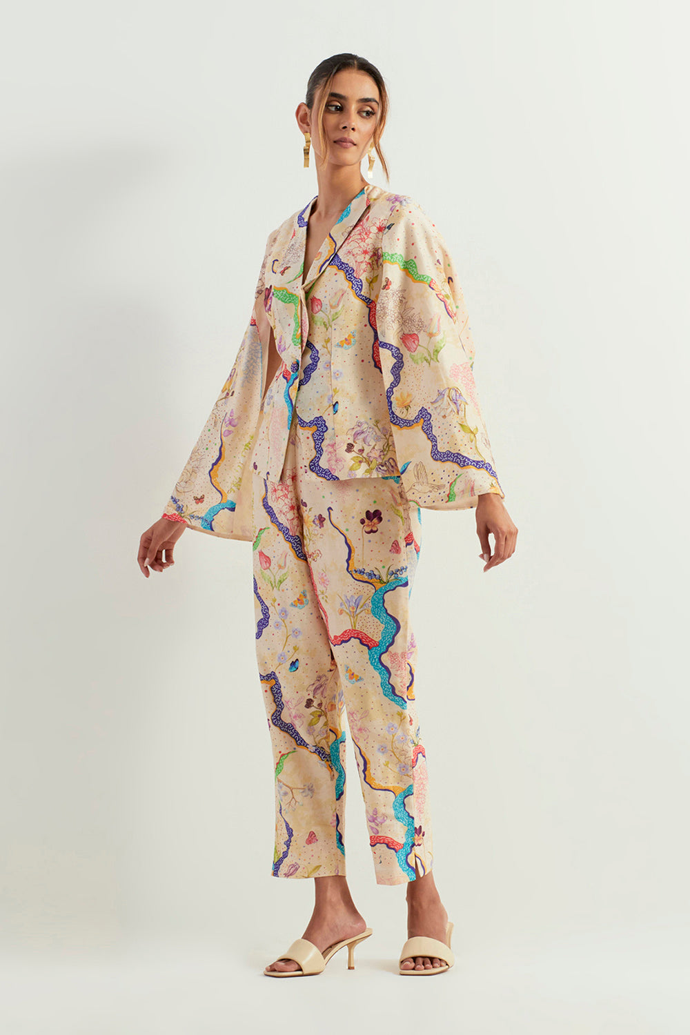 Multi Colour Jacket With Pants