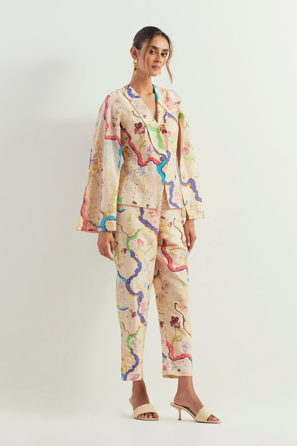 Multi Colour Jacket With Pants