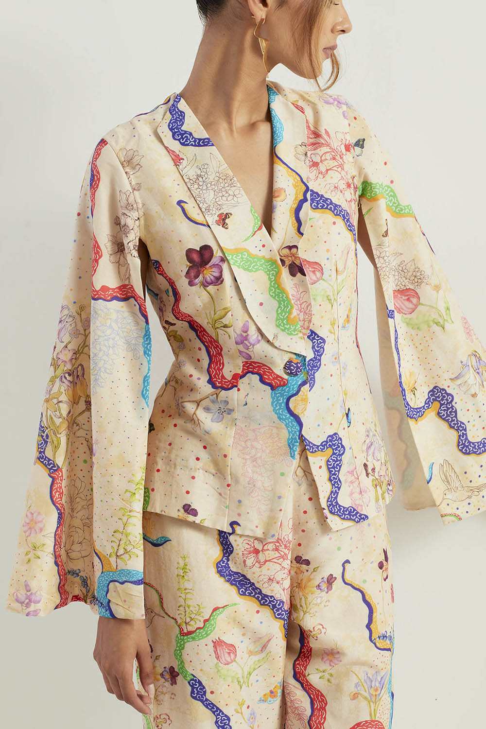 Multi Colour Jacket With Pants