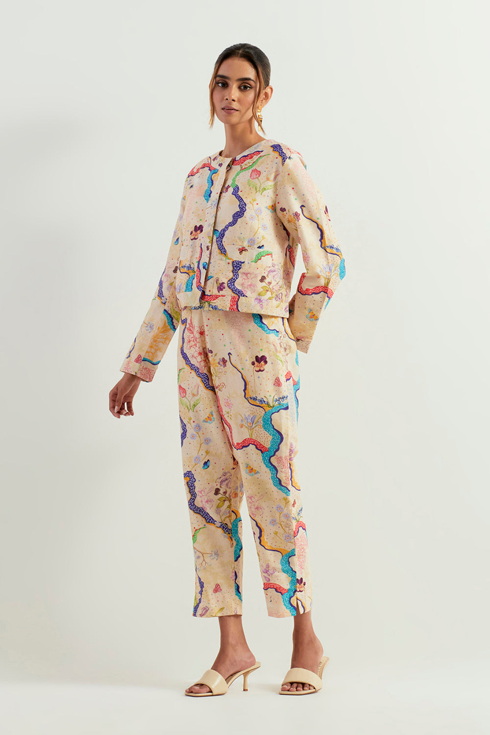 Multi Colour Jacket With Pants