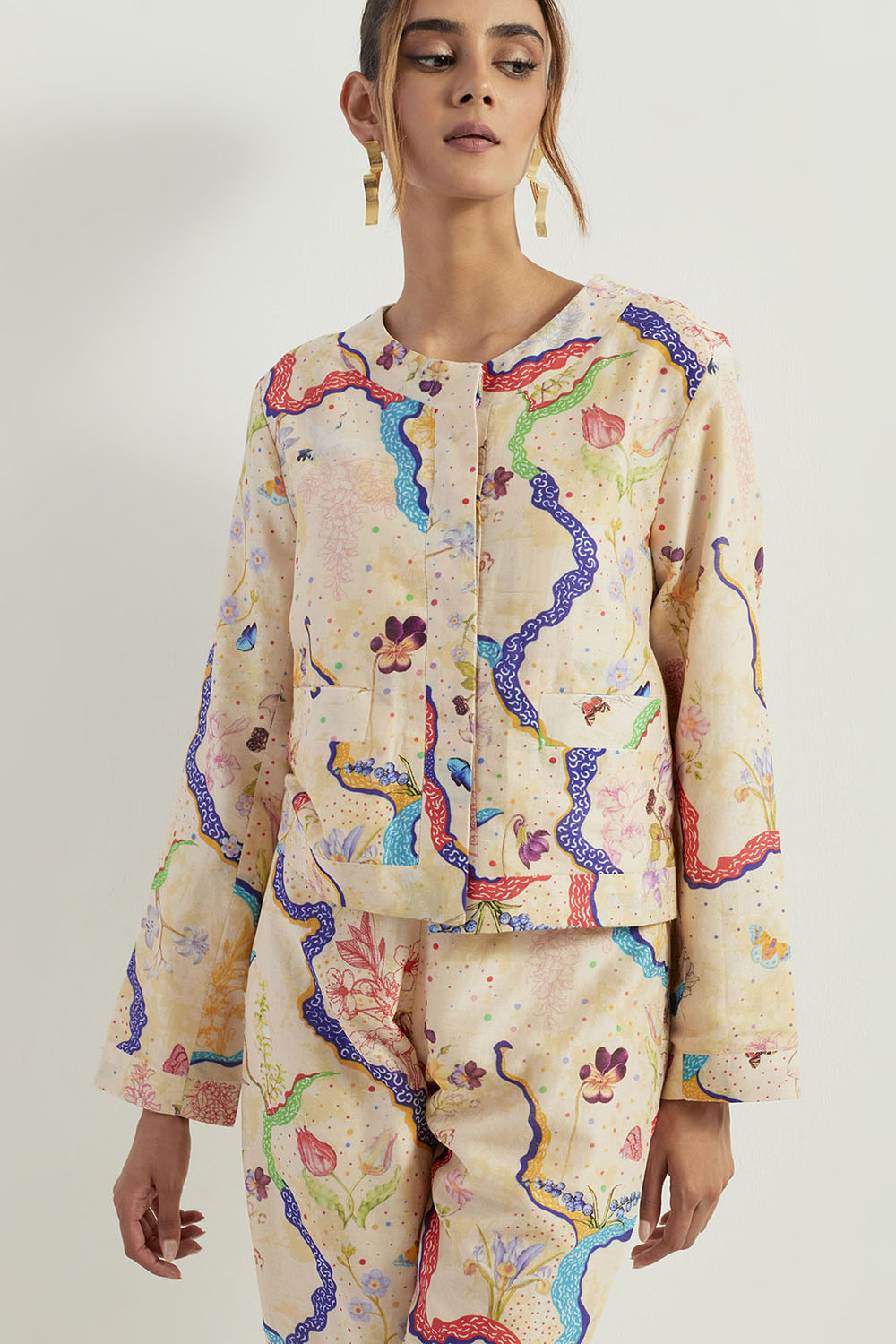 Multi Colour Jacket With Pants
