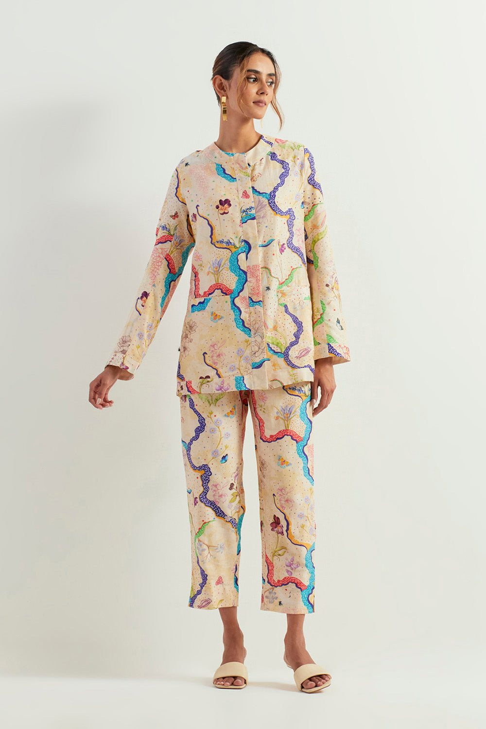 Multi Colour Jacket With Pants