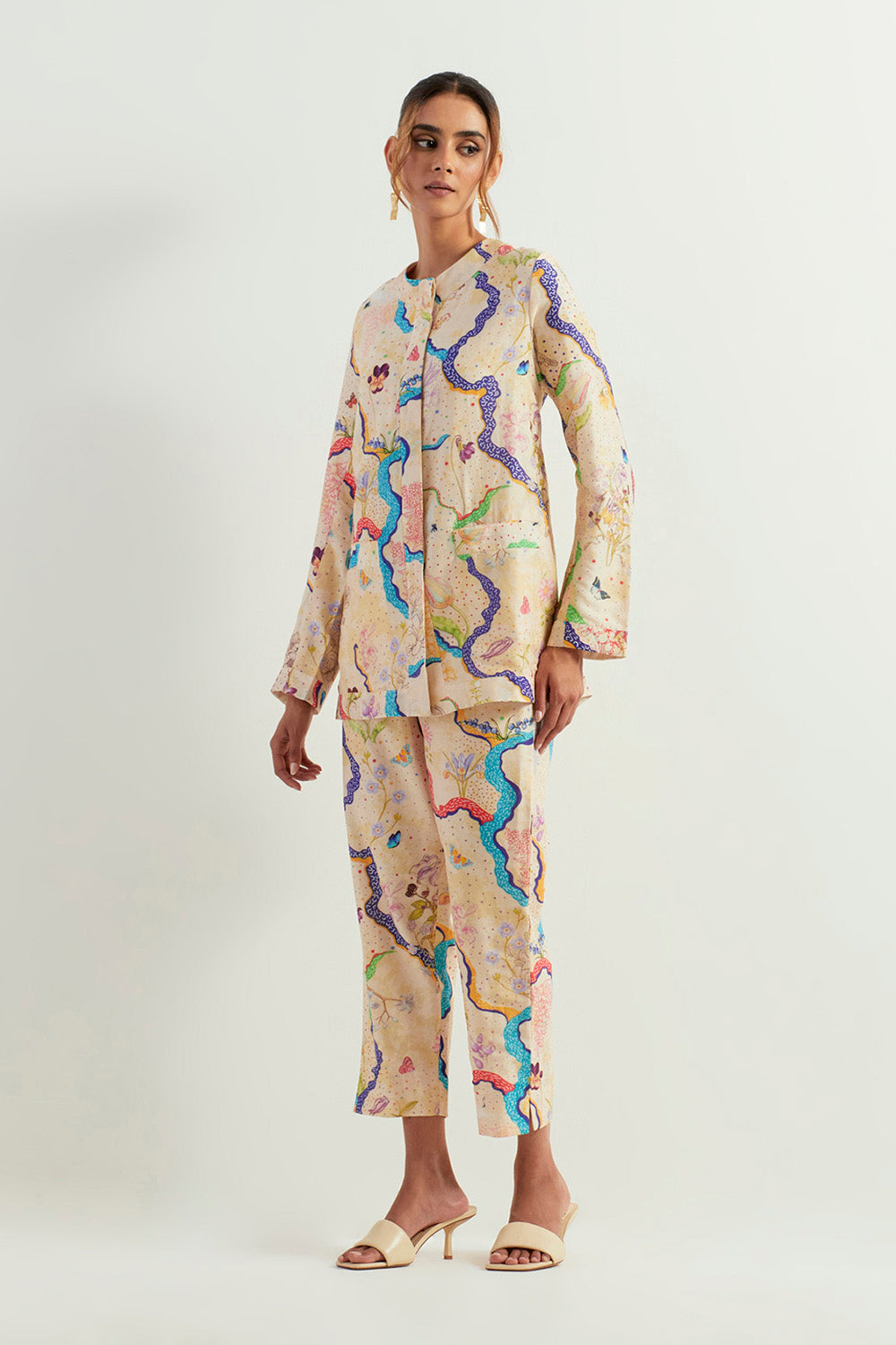 Multi Colour Jacket With Pants