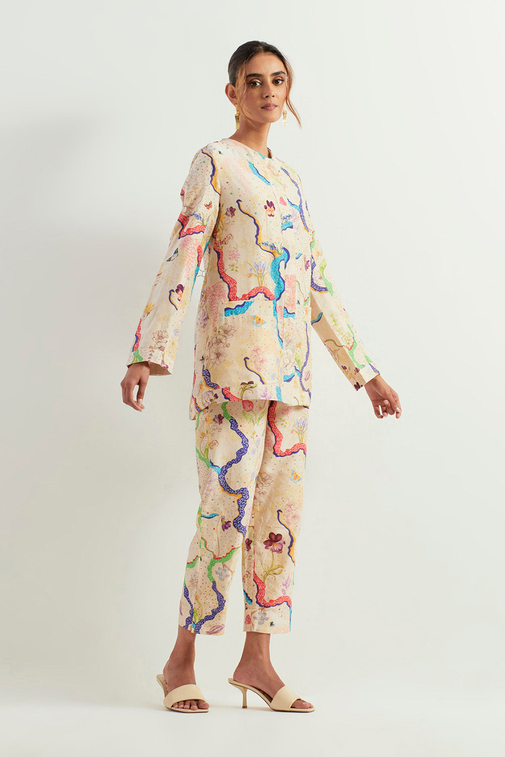 Multi Colour Jacket With Pants