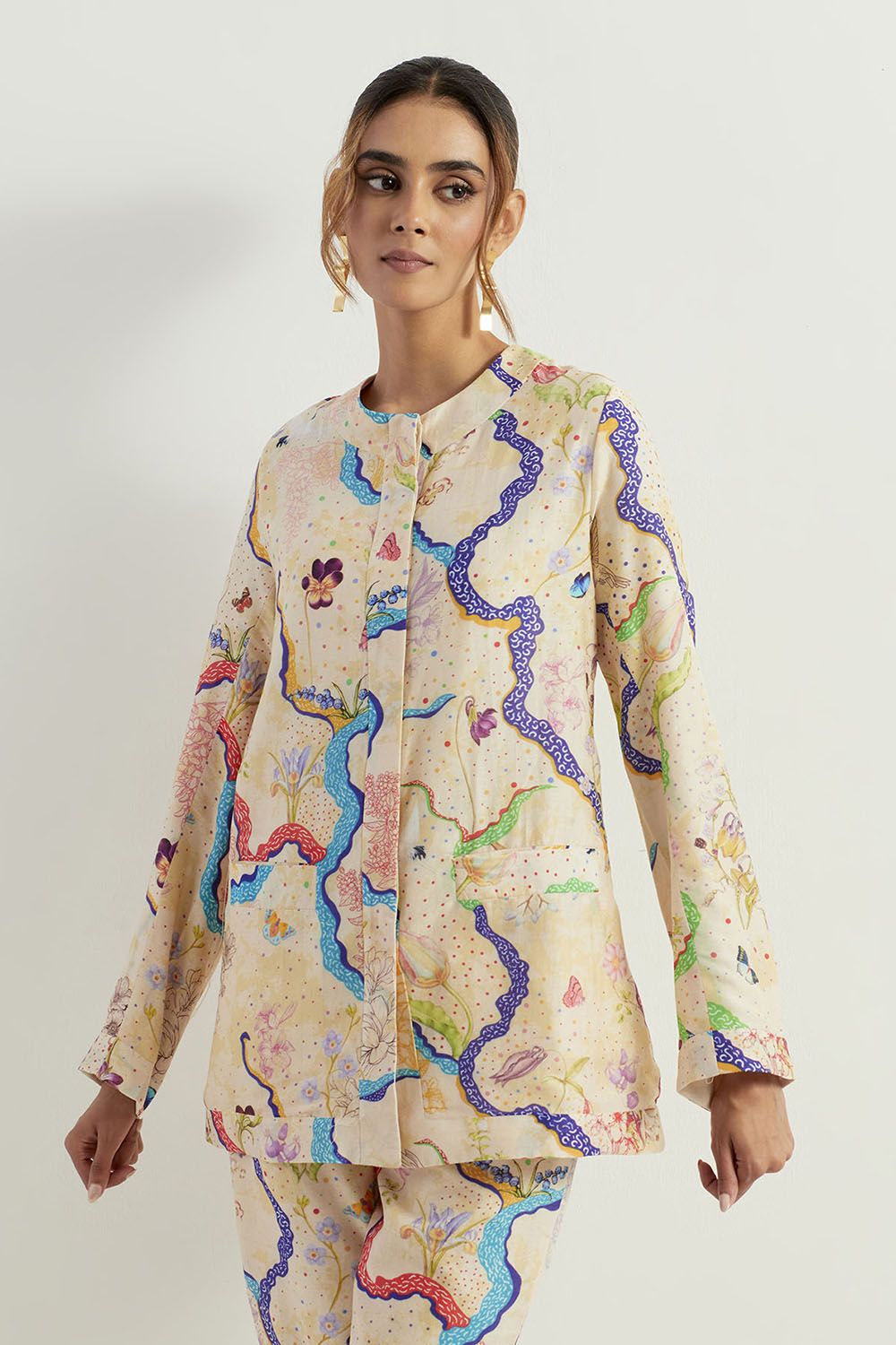 Multi Colour Jacket With Pants