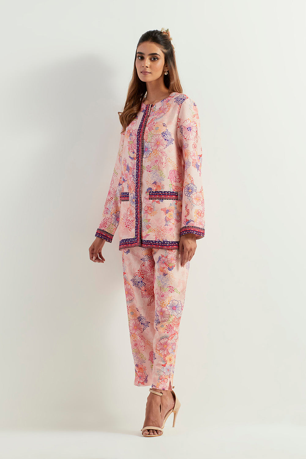 Multi Colour Jacket With Pants