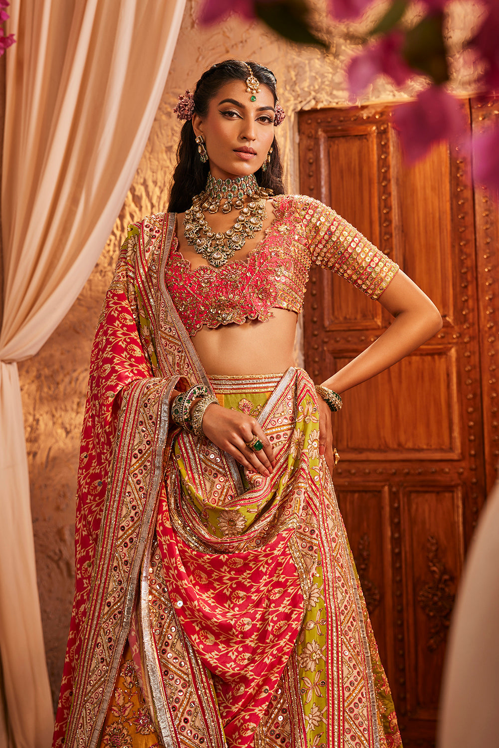 Multi Colour Lehenga Set