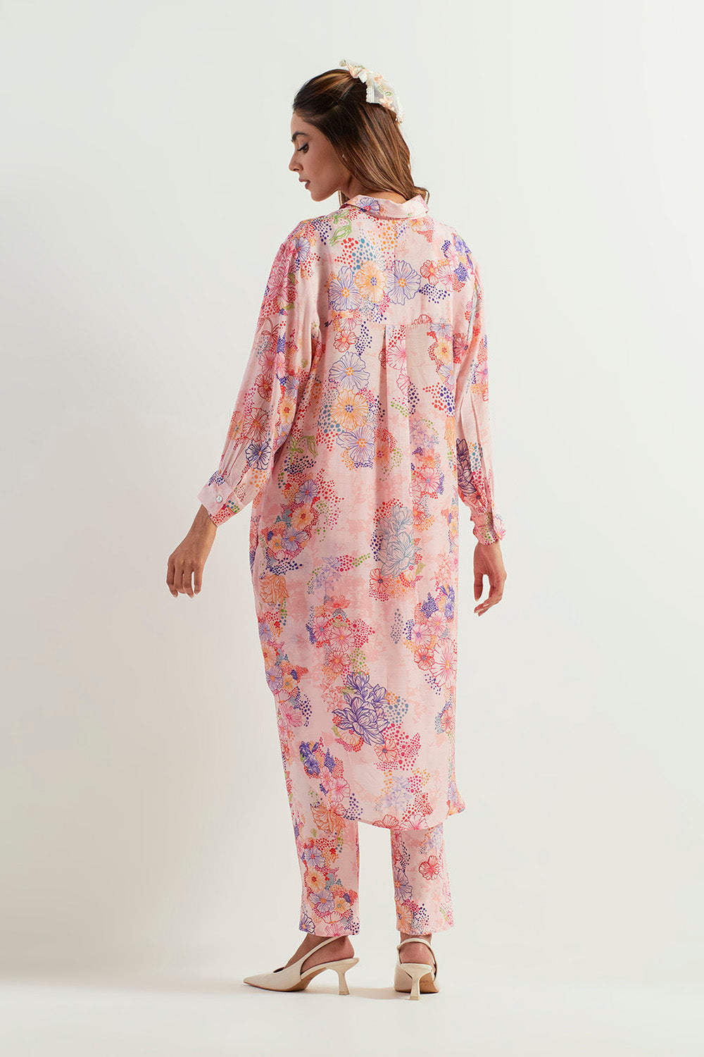 Multi Colour Long Shirt With Pants