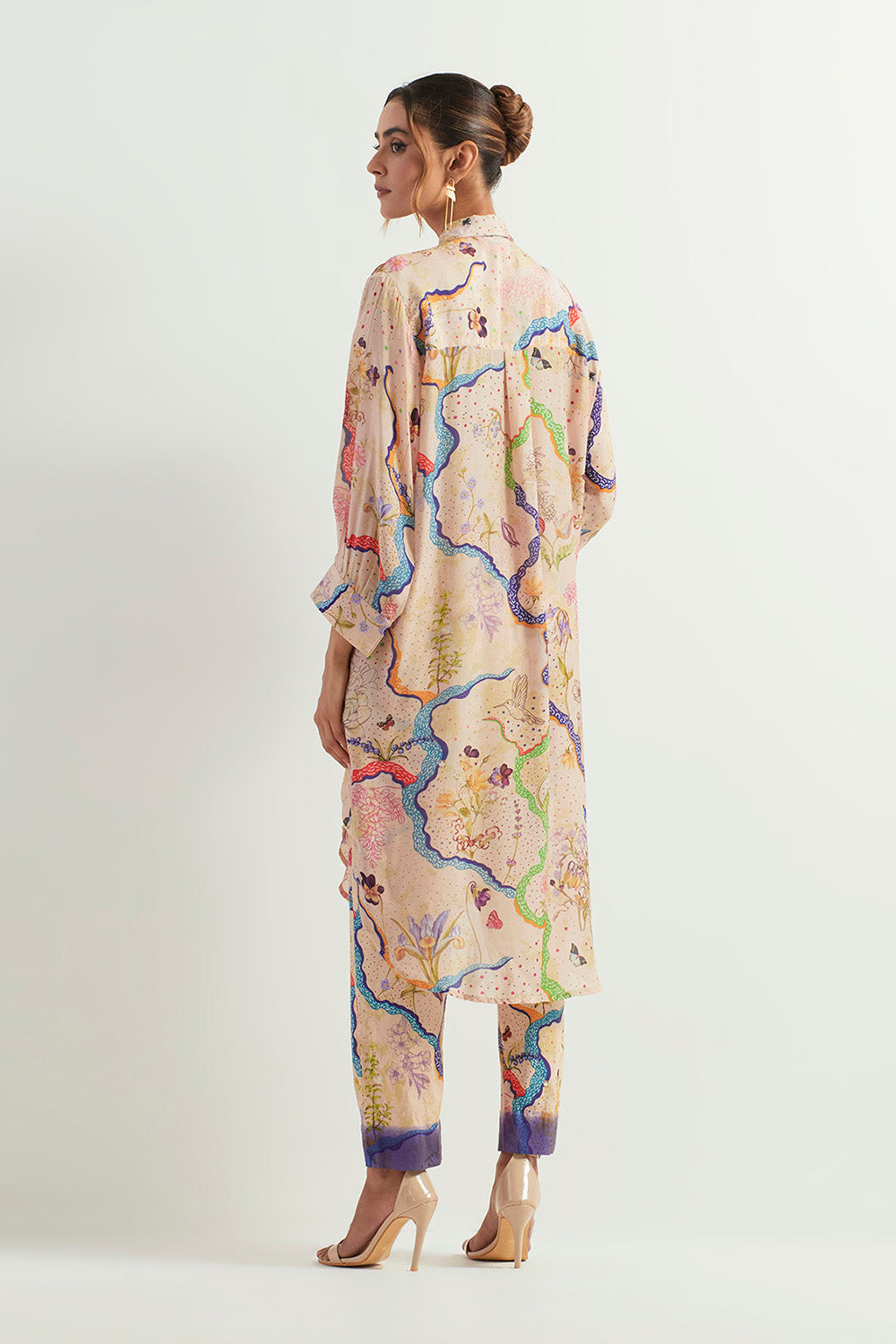 Multi Colour Long Shirt With Pants