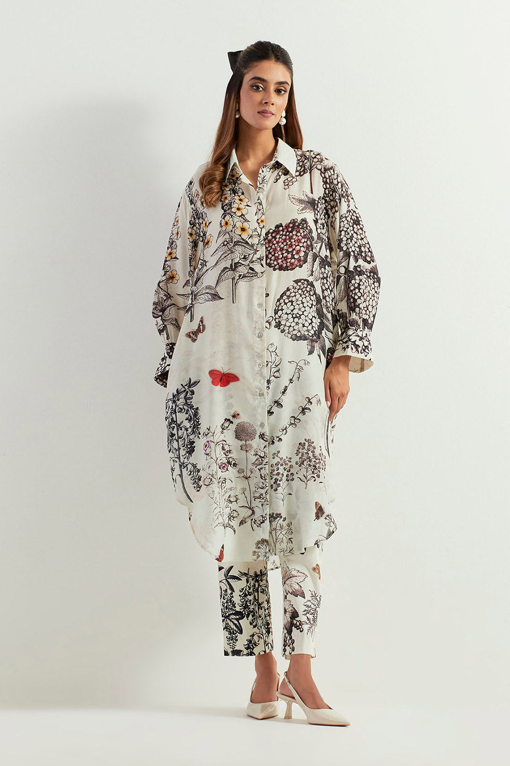 Multi Colour Long Shirt With Pants