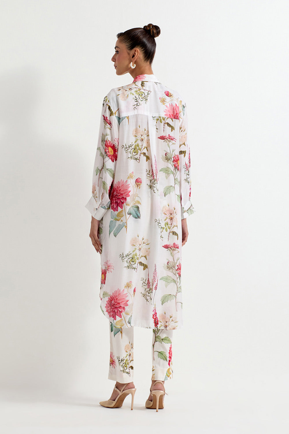 Multi Colour Modal Silk Tunic With Pants