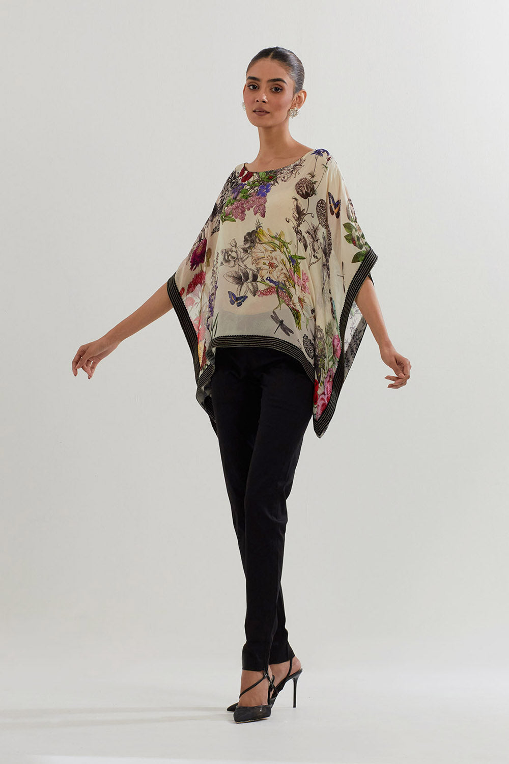 Multi Colour Poncho With Pant