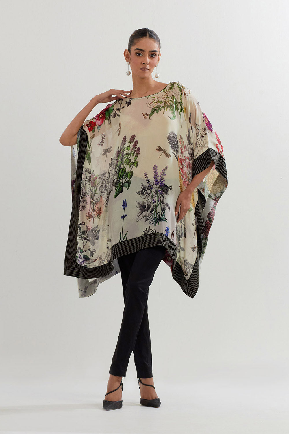 Multi Colour Poncho With Pant