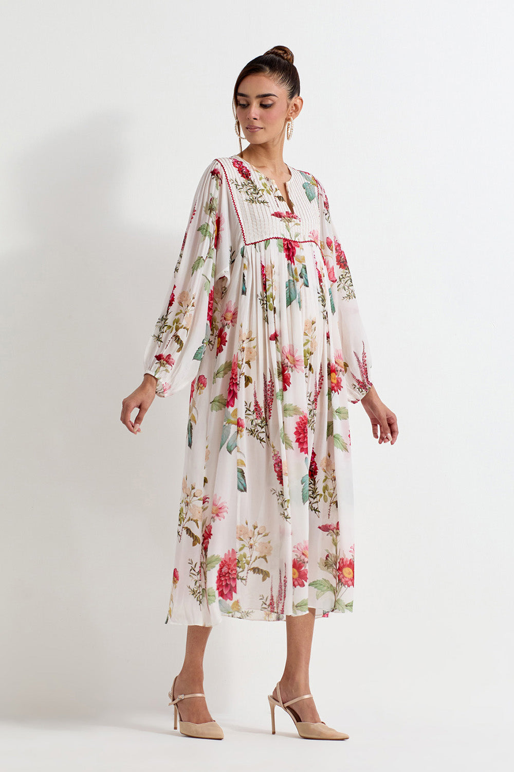 Multi Colour Printed Crepe Dress