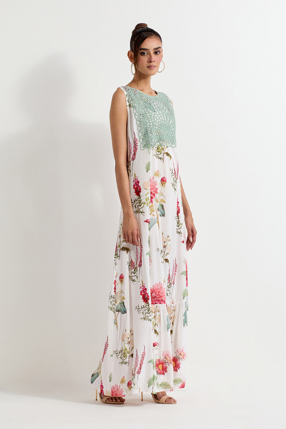Multi Colour Printed Rayon Dress