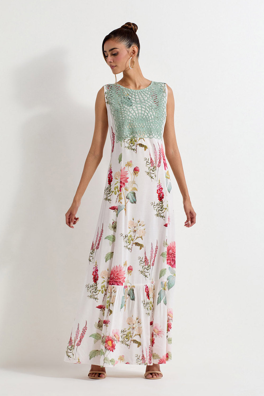 Multi Colour Printed Rayon Dress