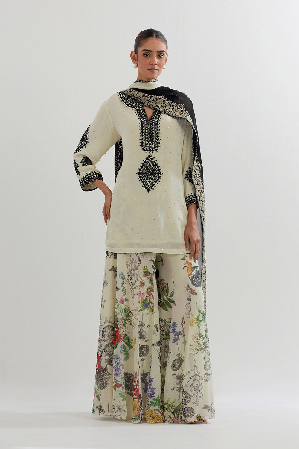 Multi Colour Sharara Set