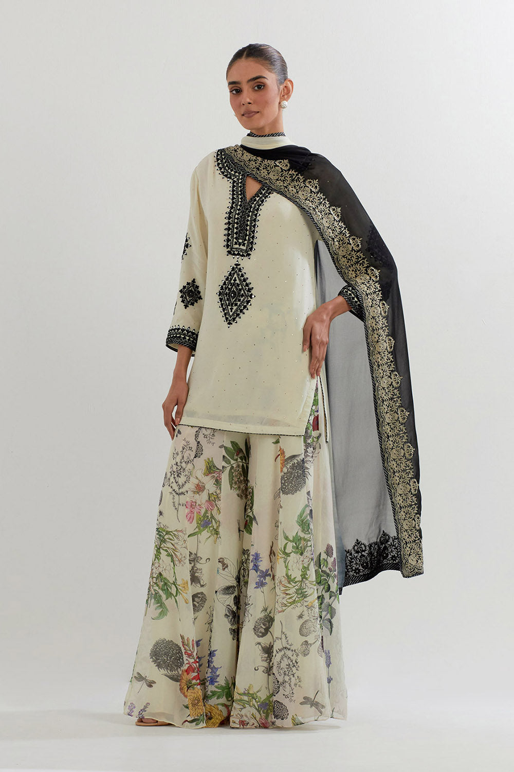 Multi Colour Sharara Set
