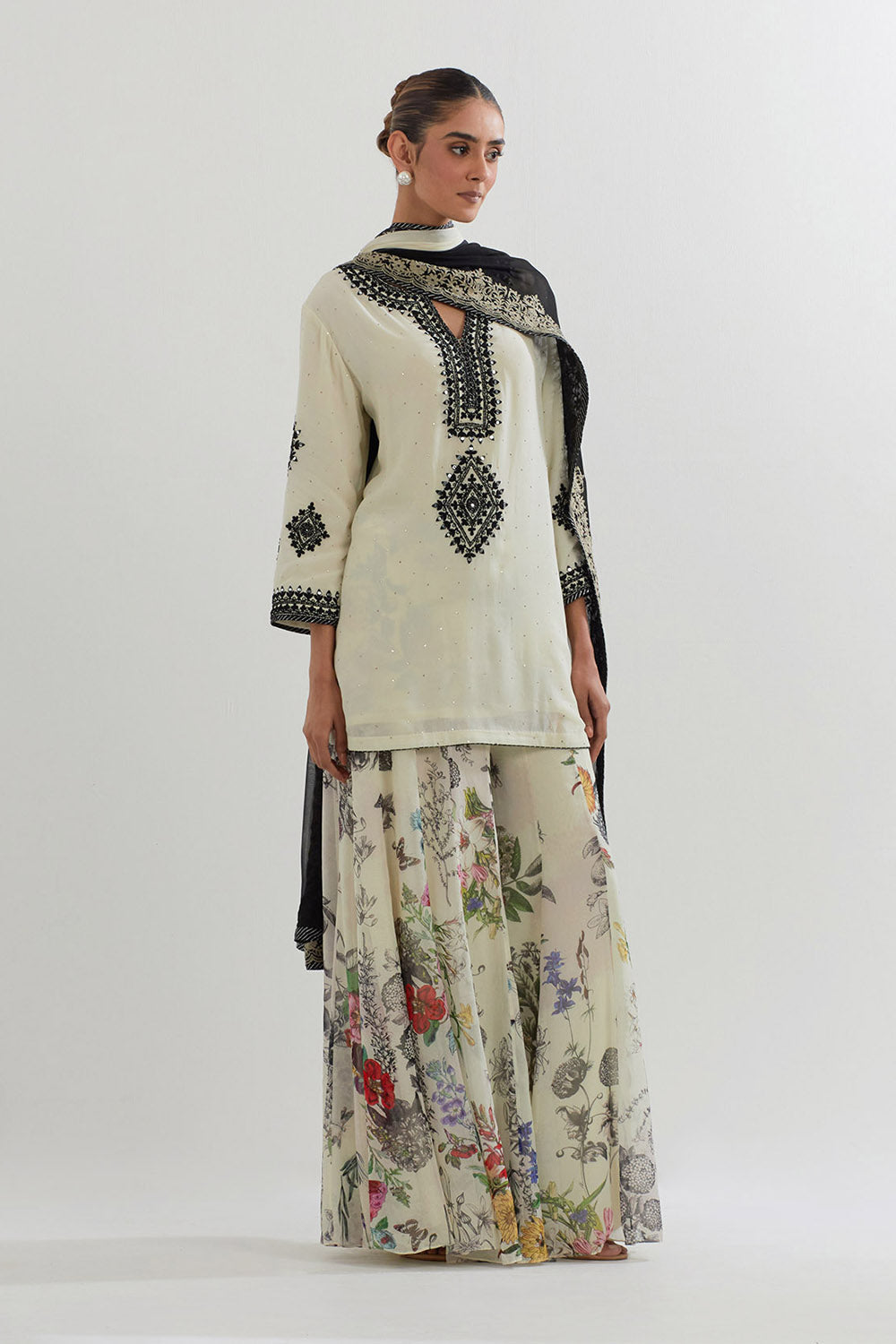 Multi Colour Sharara Set
