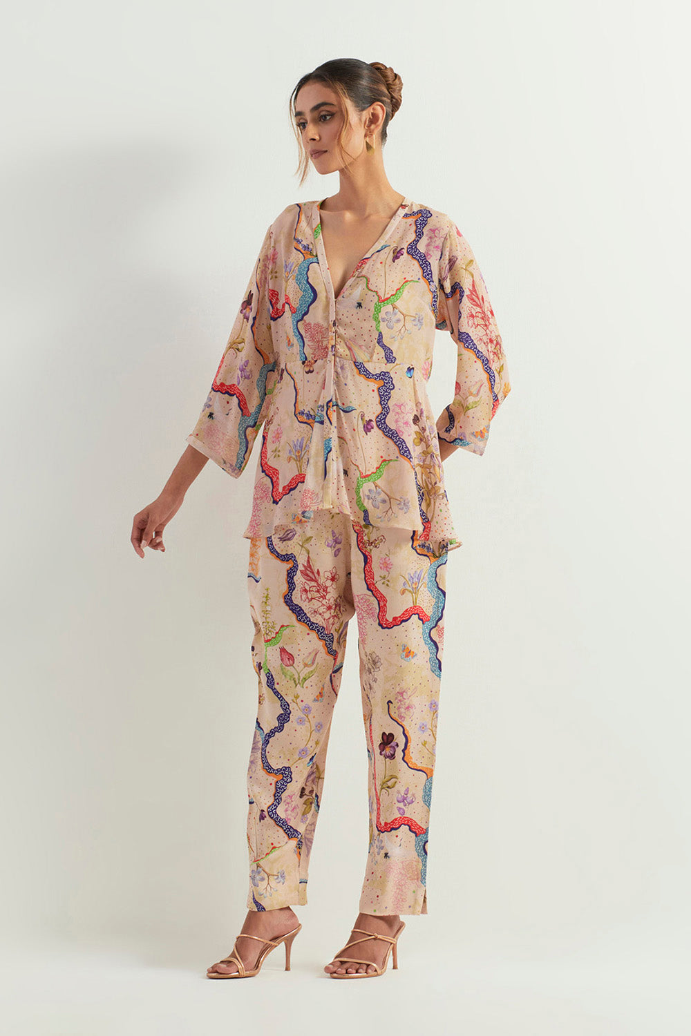 Multi Colour Top With Pants