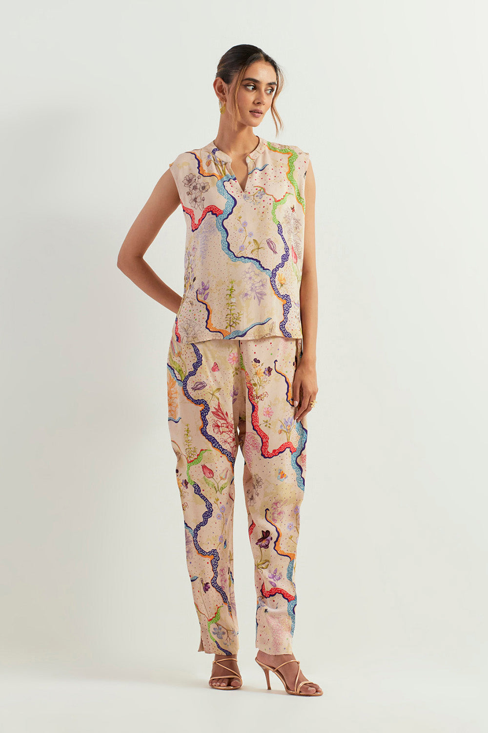 Multi Colour Top With Pants