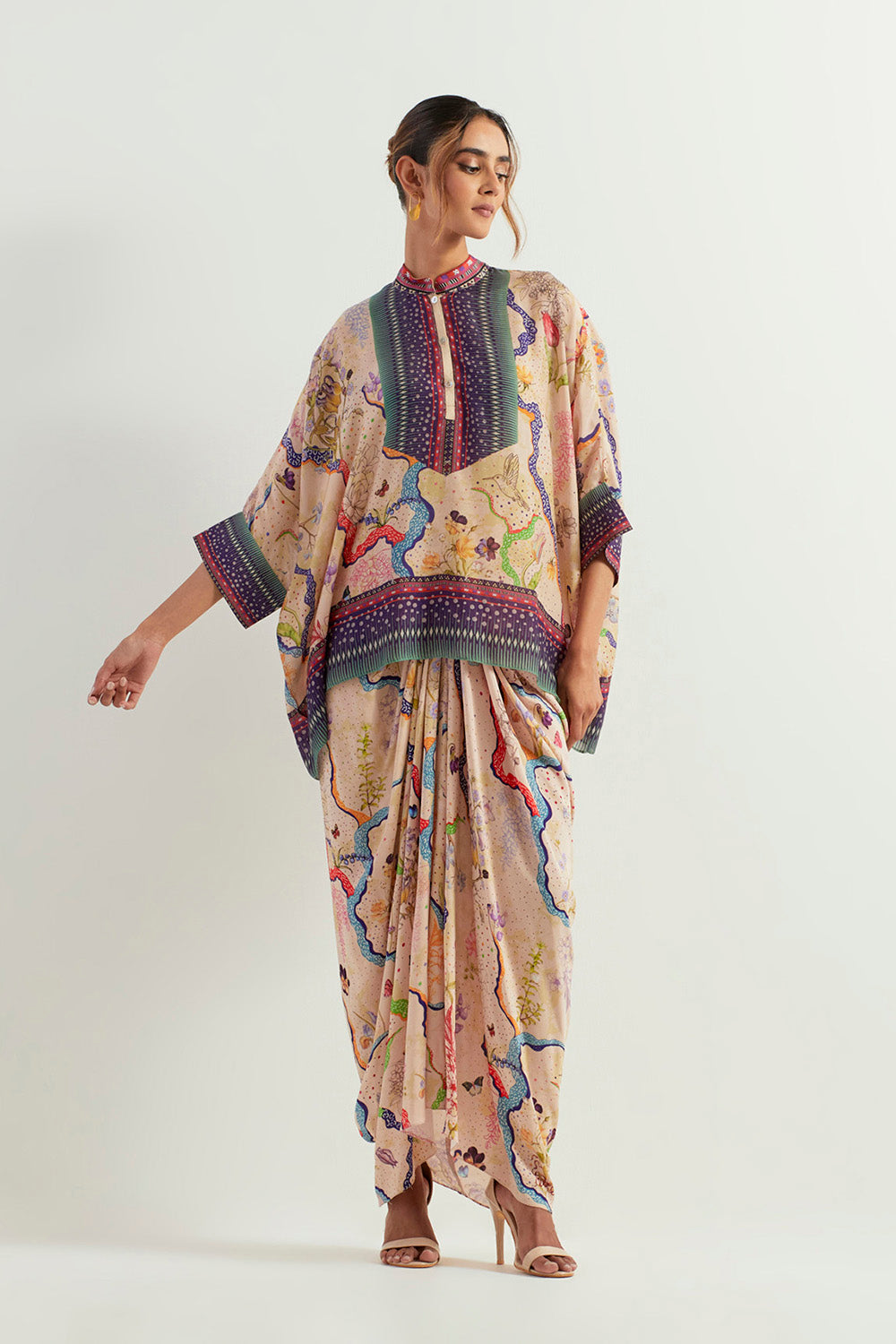Multi Colour Top  With Skirt