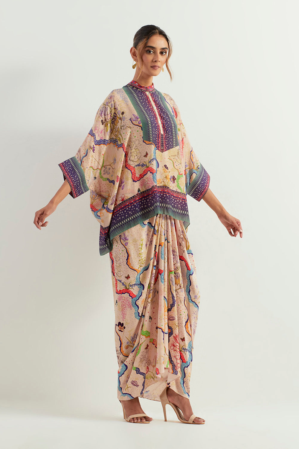 Multi Colour Top  With Skirt