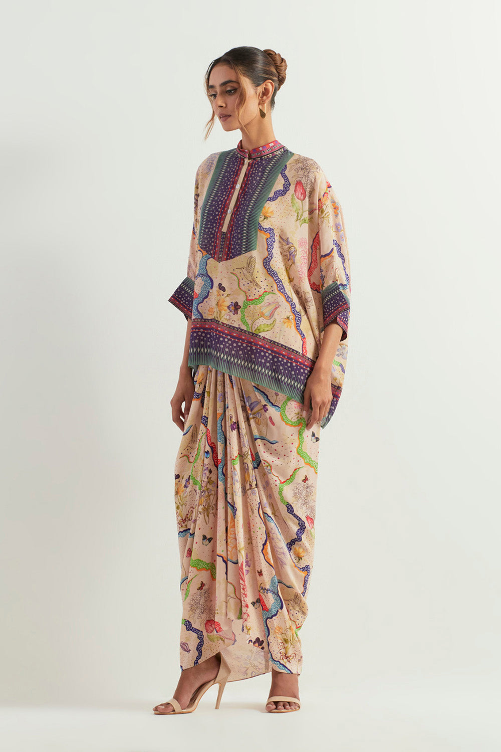 Multi Colour Top  With Skirt