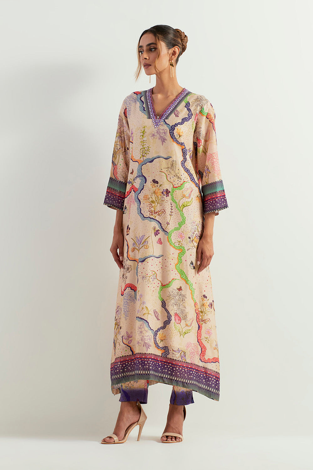 Multi Colour Tunic With Pants