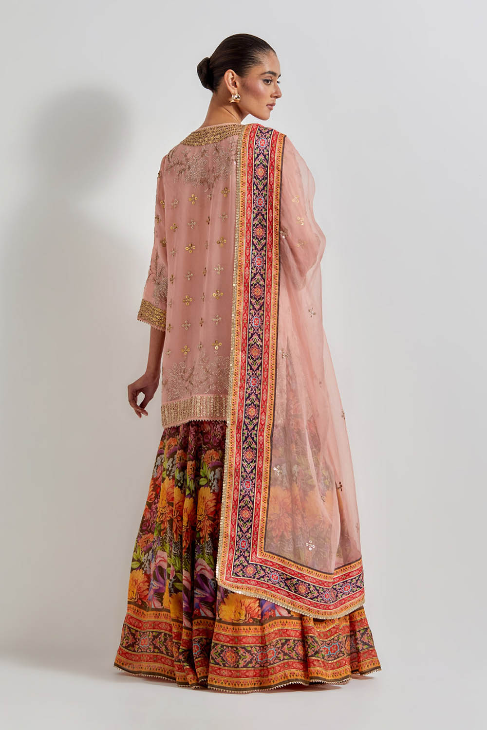 Multicolour Florika Printed And Hand Embellished Sharara Set