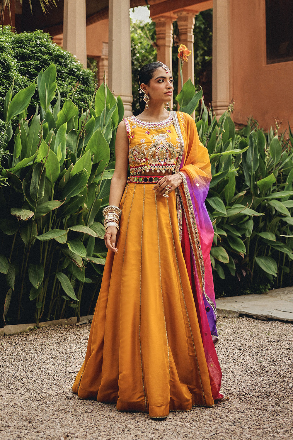 Mustard Heer Lehenga Set