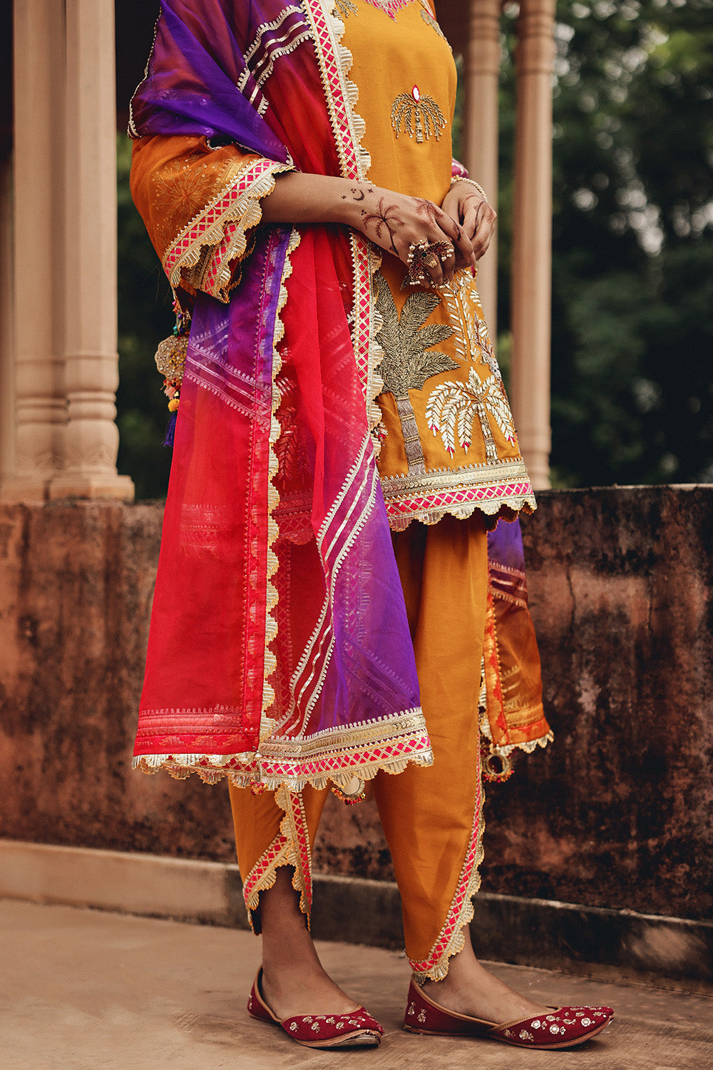 Mustard Mehfil Dhoti Set