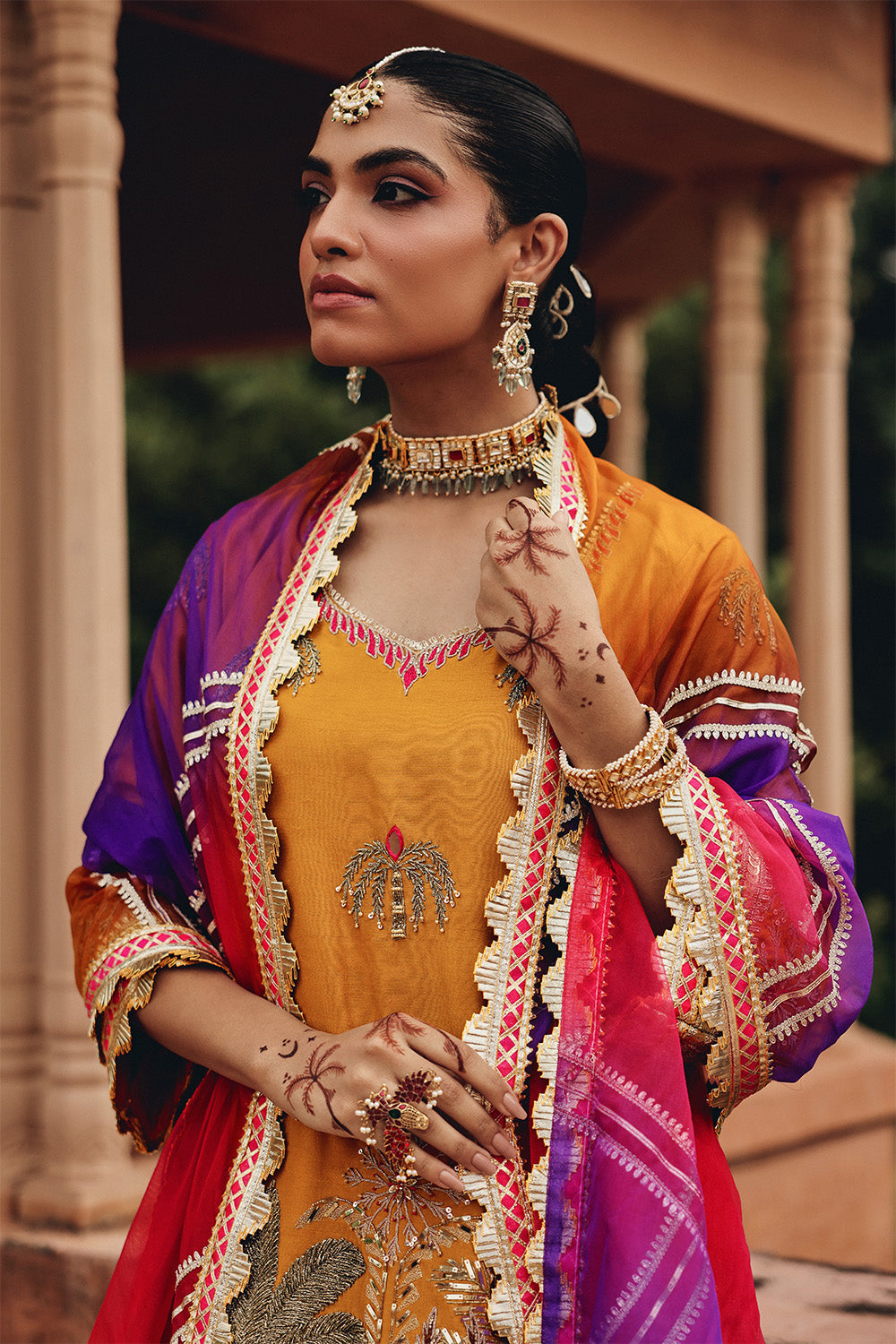 Mustard Mehfil Dhoti Set