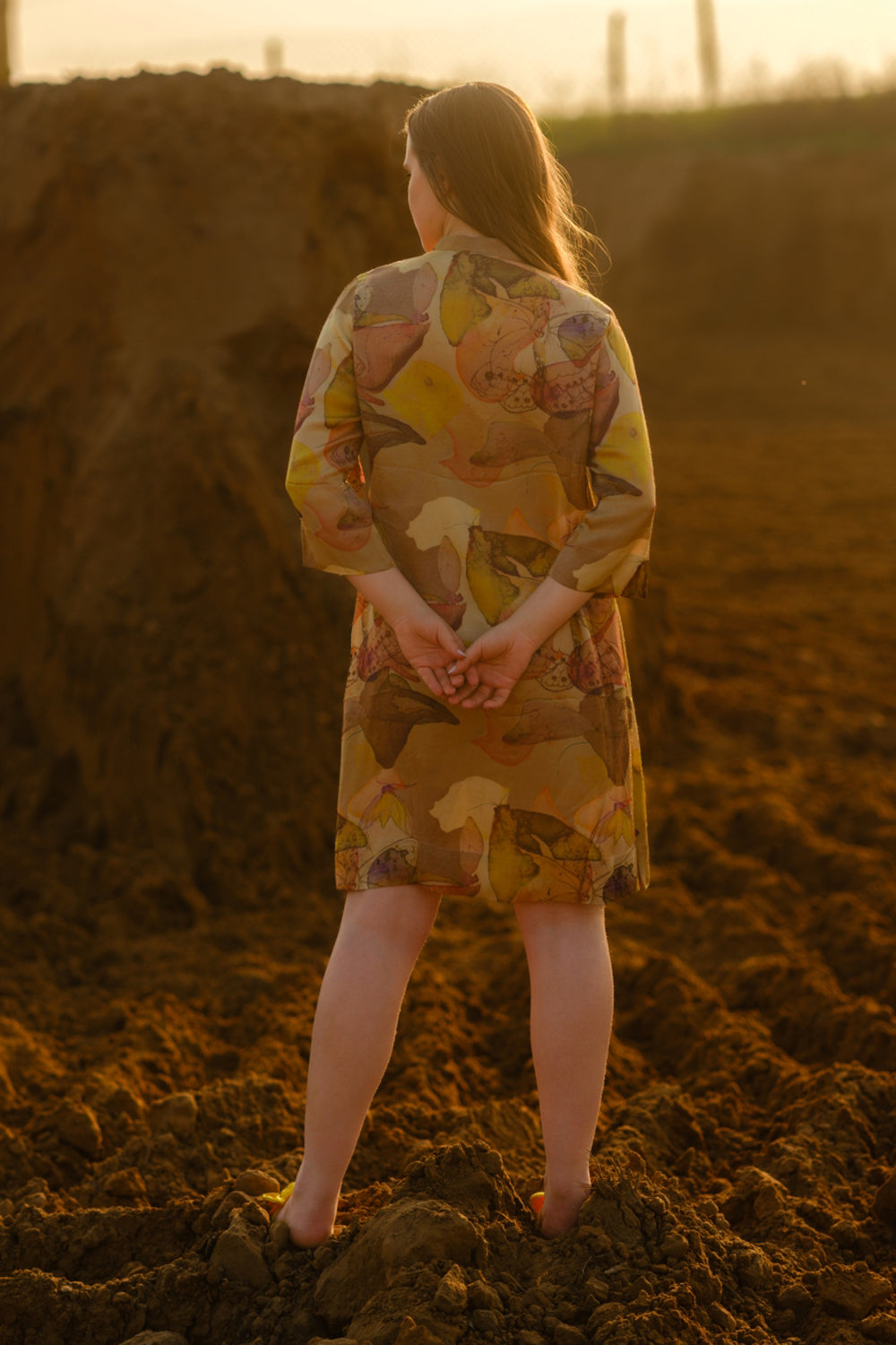 Mustard Short Fluid Dress
