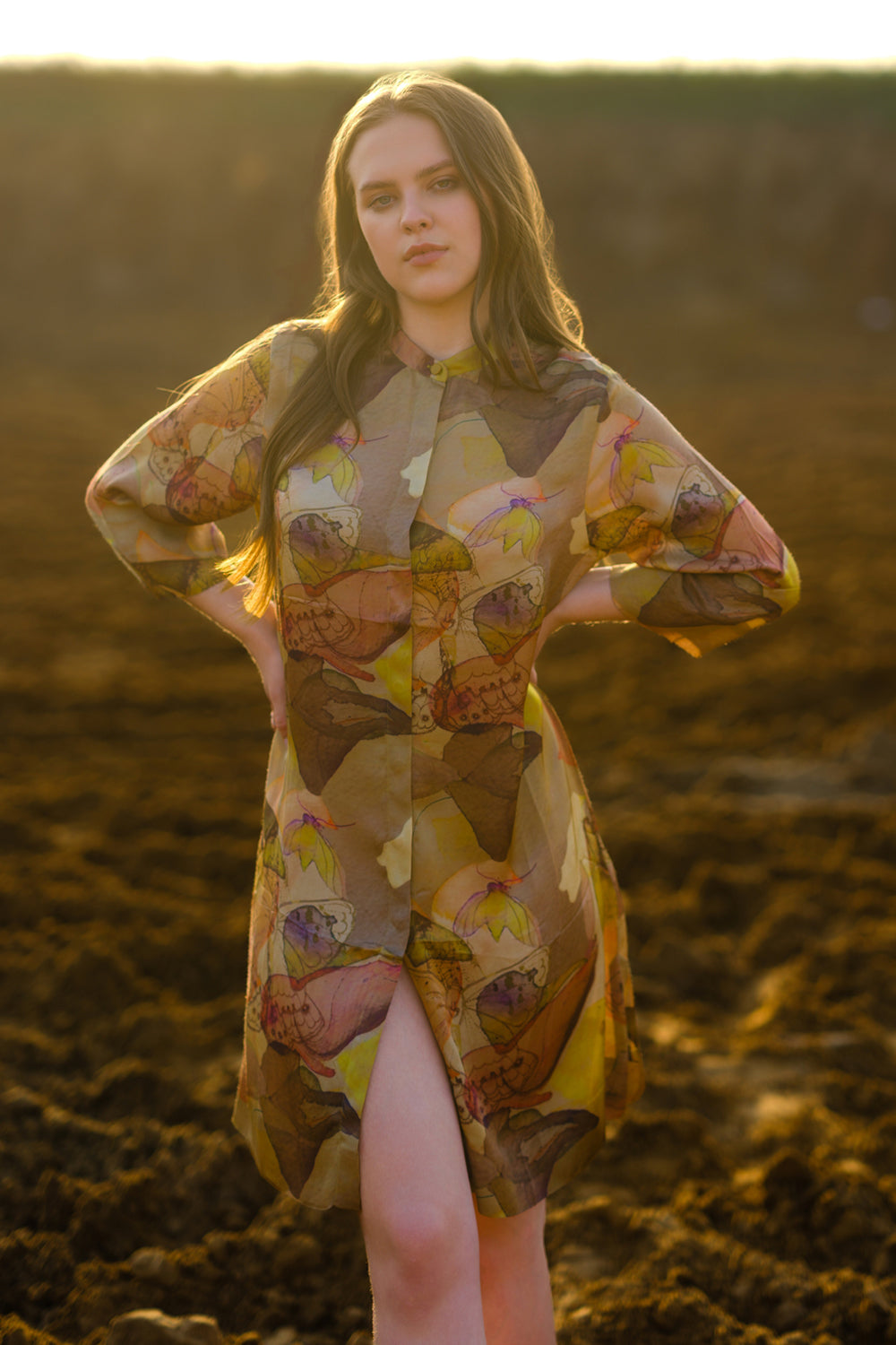 Mustard Short Fluid Dress