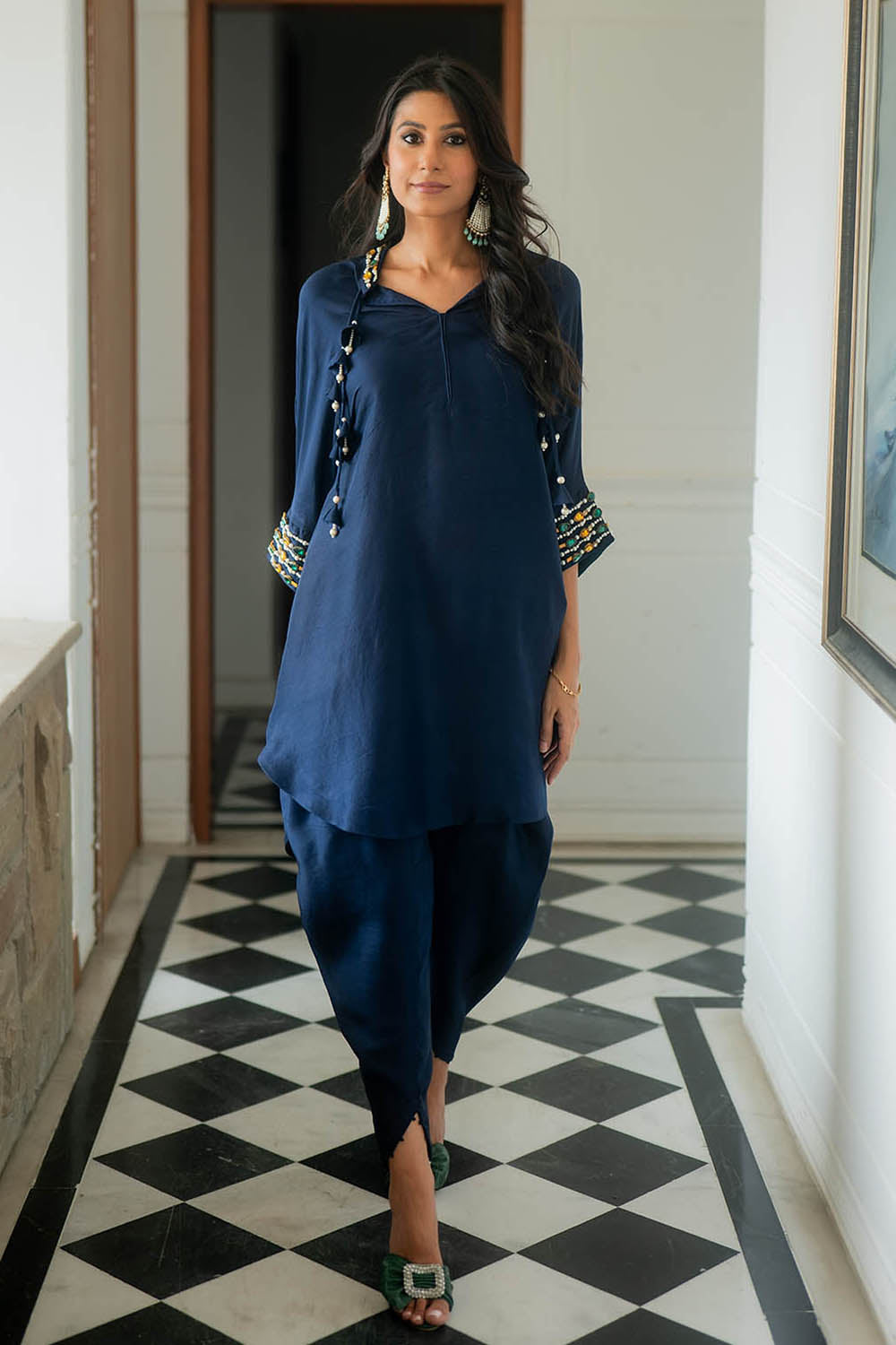 Navy Embellished Co-Ord Set