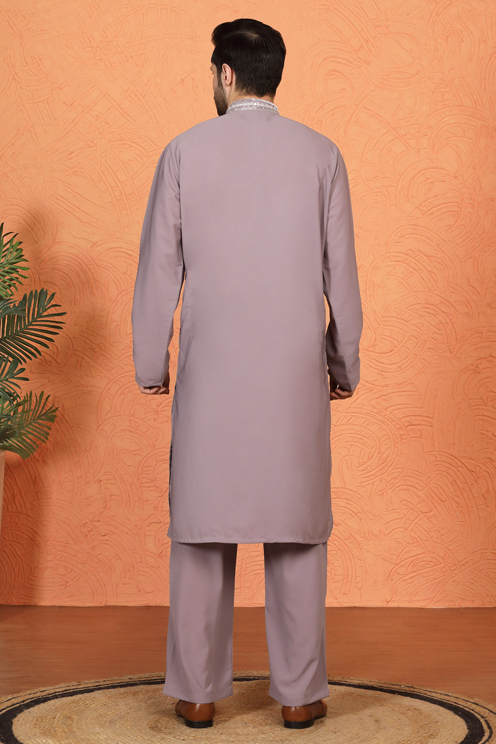 Nawaaz  Embroidered Kurta with Loose Fit Parallel Matching  Pants