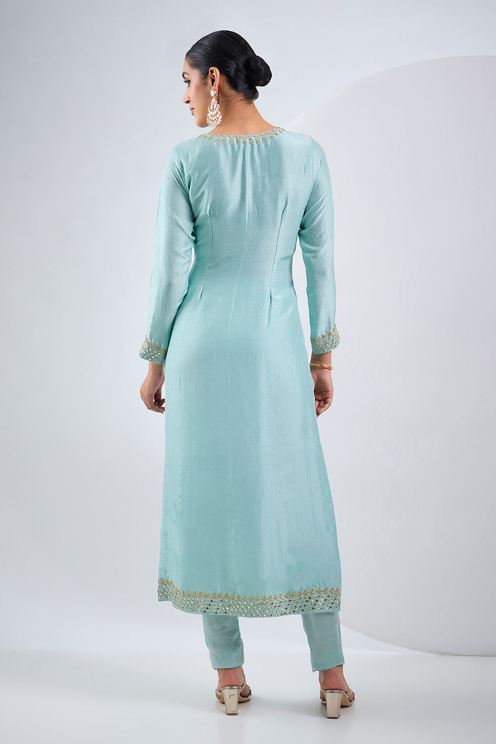 Sky blue kurta set