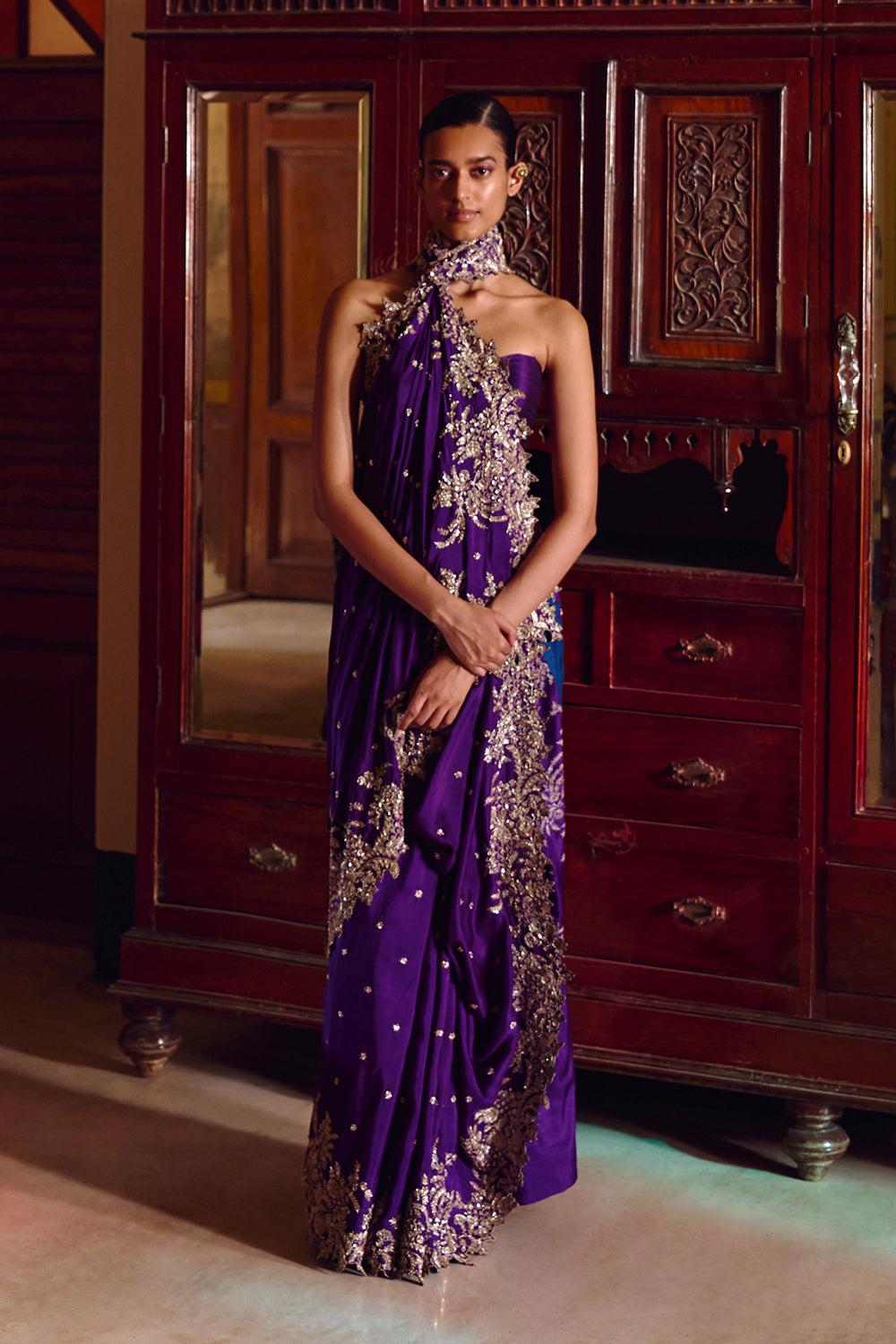 New Athena Zardozi Saree Set