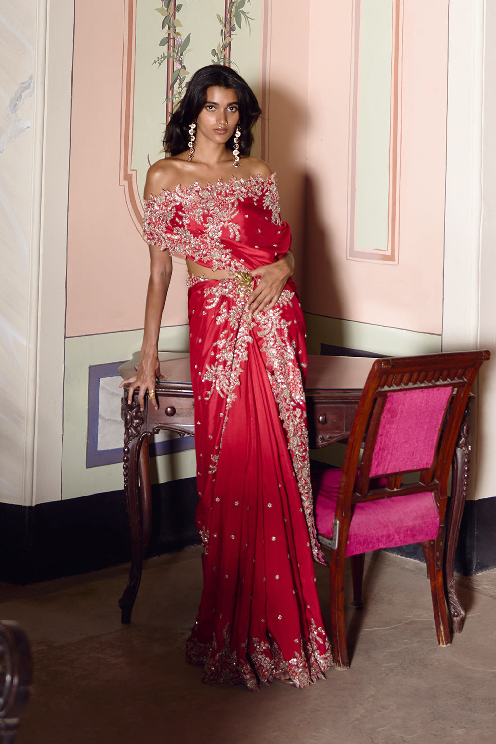New Athena Zardozi Saree Set