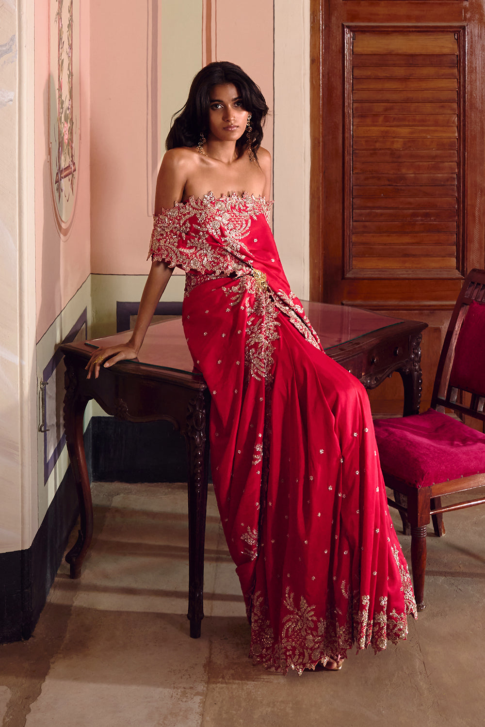 New Athena Zardozi Saree Set