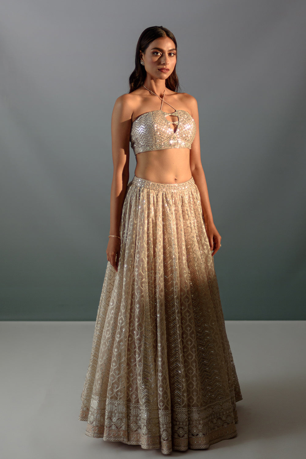 Nude Cream Lehenga Set