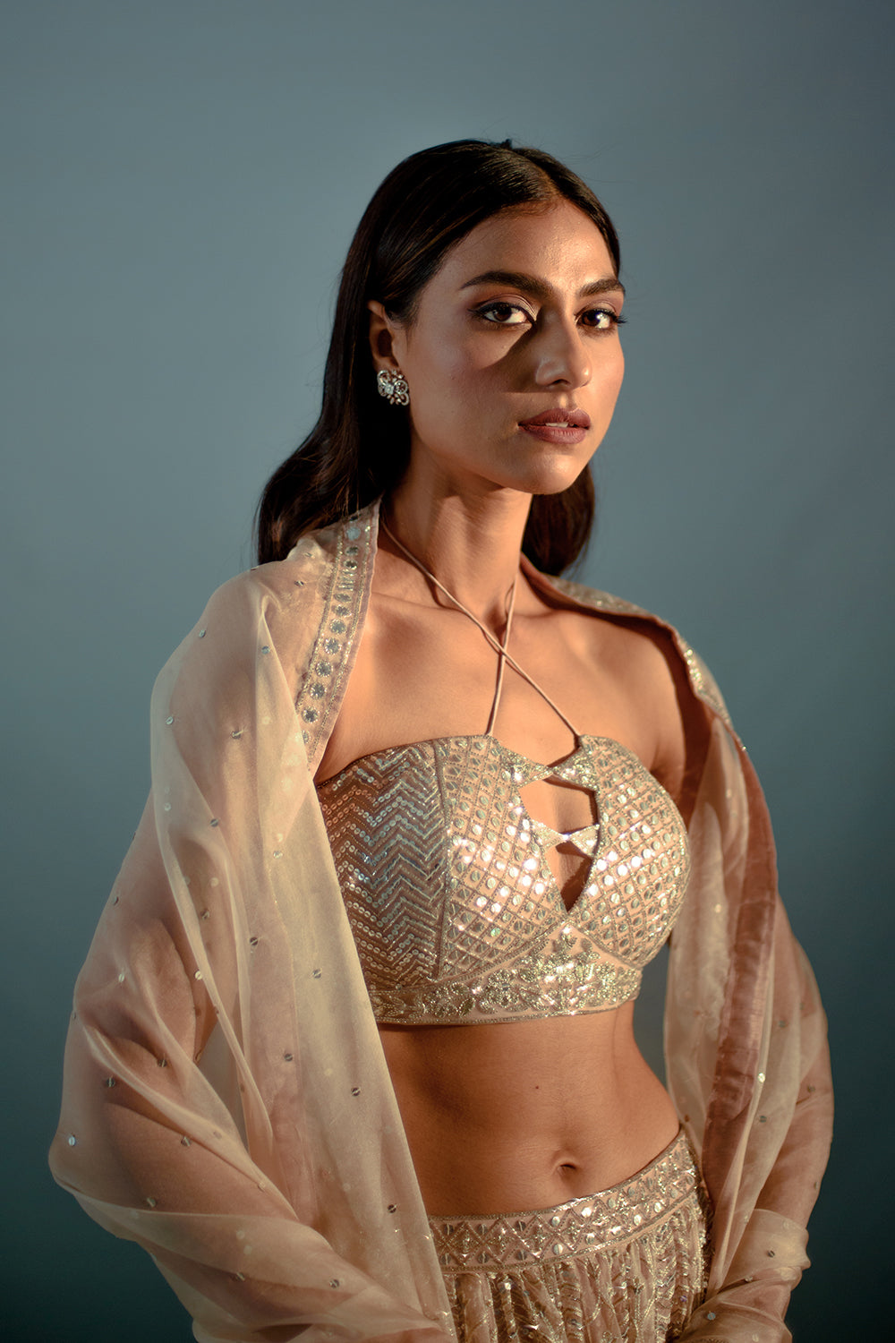 Nude Cream Lehenga Set