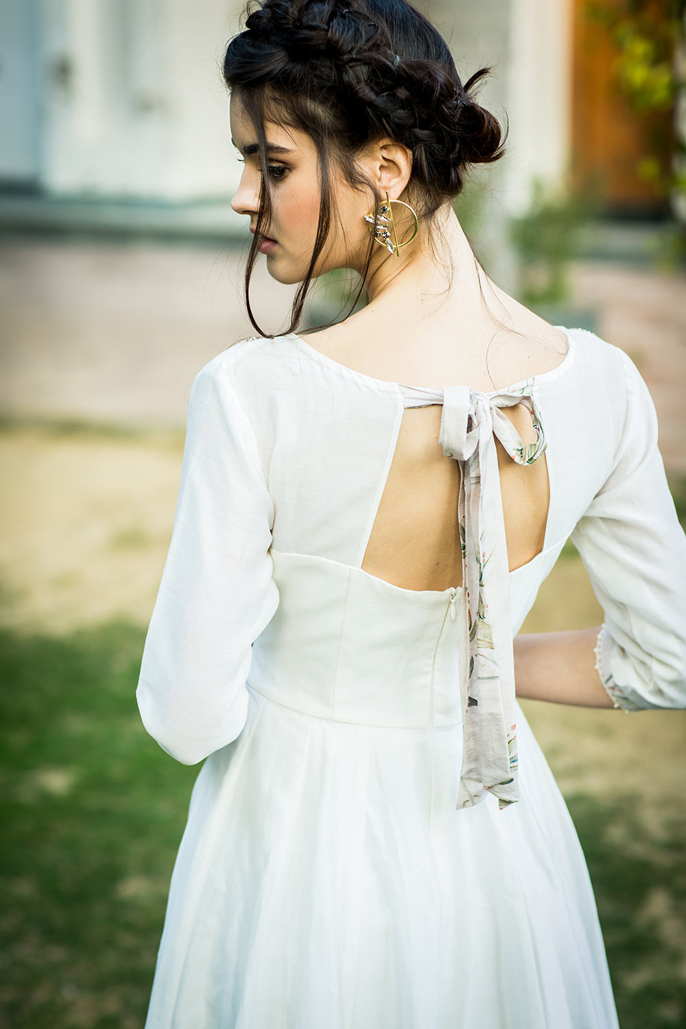Off-White Anarkali Set