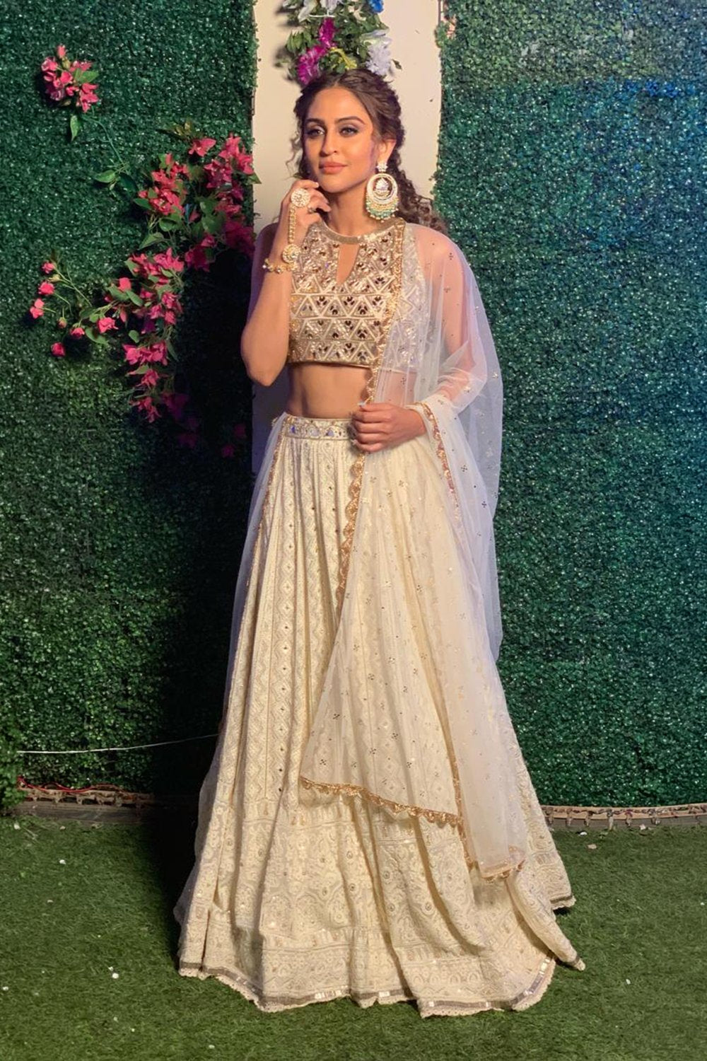 Offwhite Lehenga Set