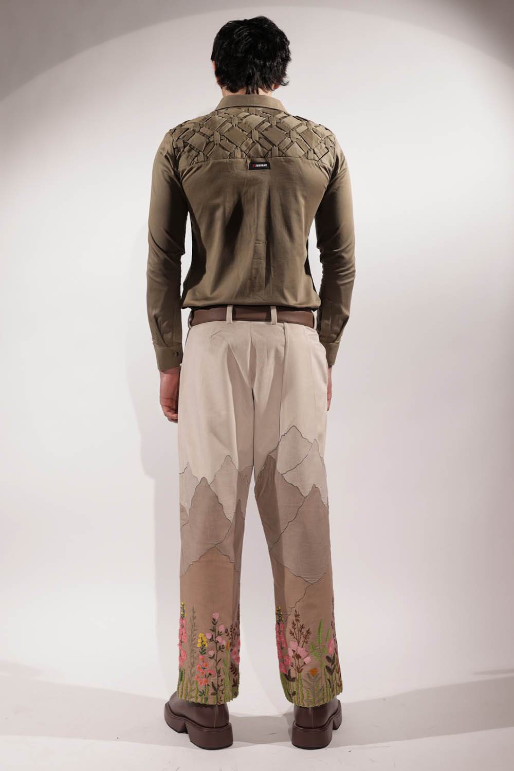 Olive Green Woven shirt