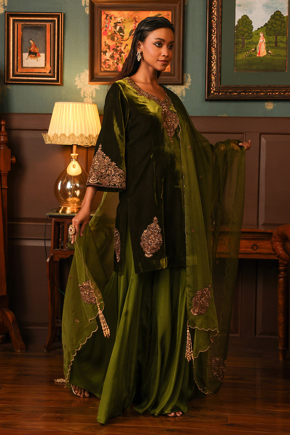 Olive Sharara Set