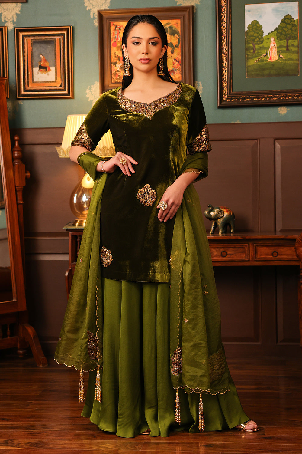 Olive Sharara Set