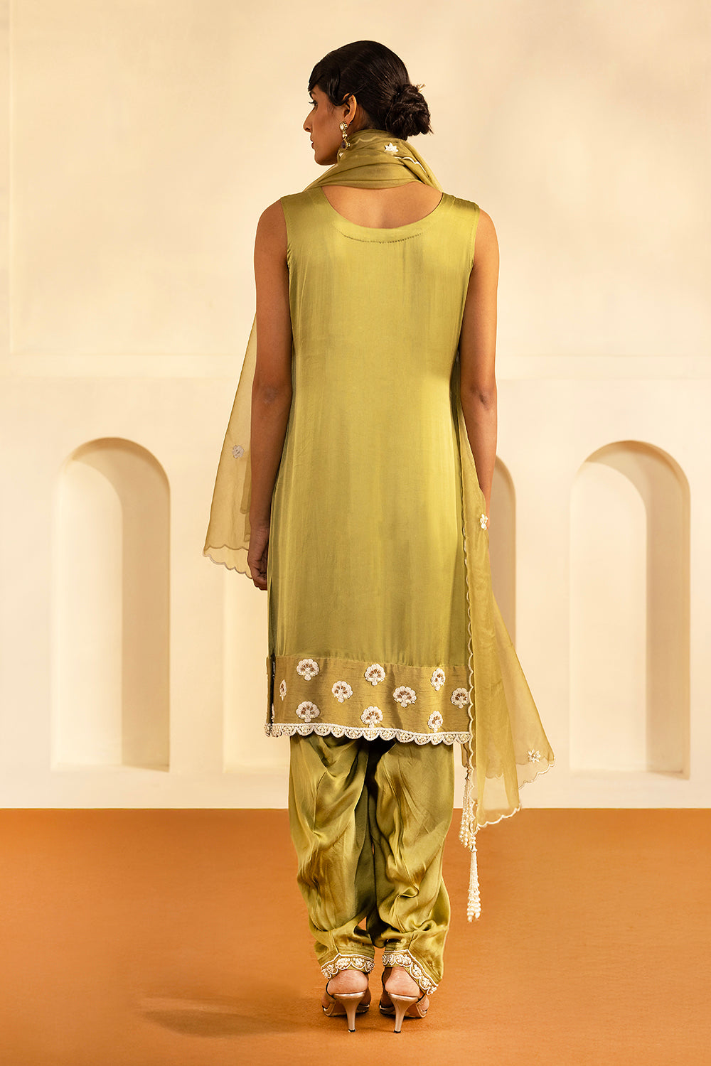 Olive Straight Kurta Set