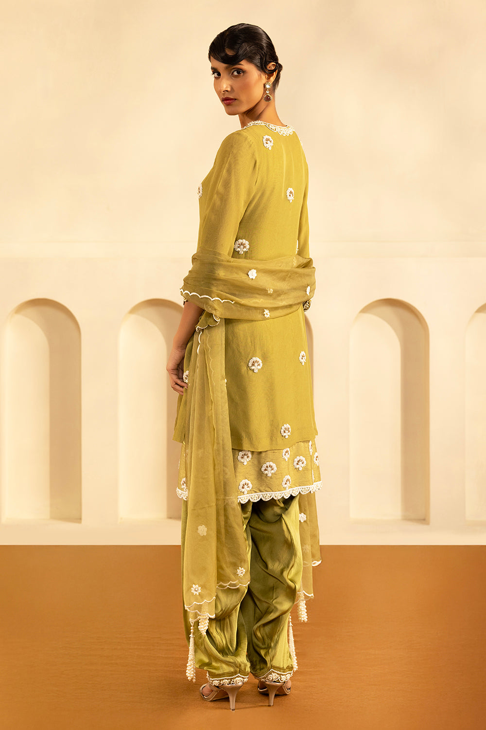 Olive Straight Kurta Set